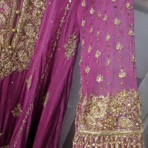 Georgeous cold shoulder Pink Pakistani suit